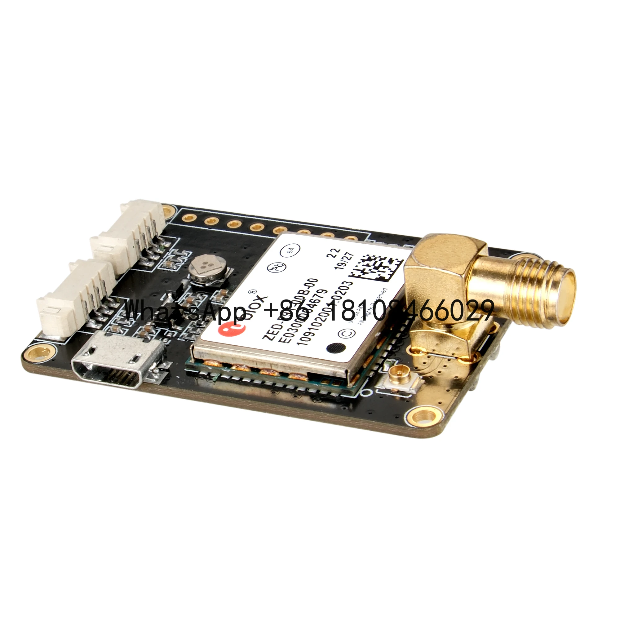 Placa de desenvolvimento ZED-F9T RTK GNSS/GPS de alta precisão com conectores SM A e USB para posicionamento