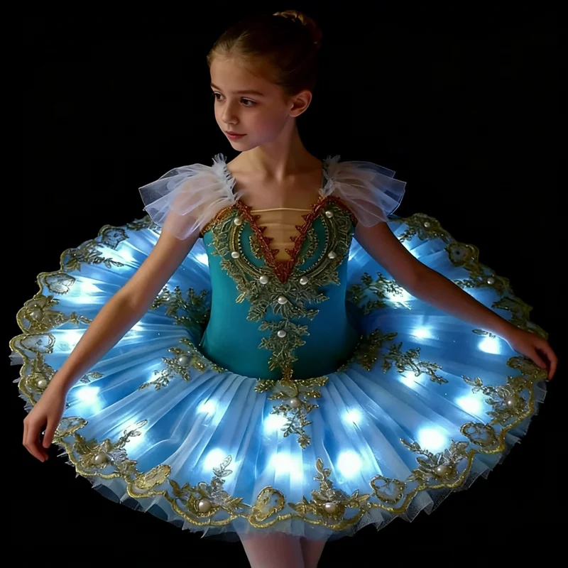 

Tutu Ballet Led Light Swan Lake Ballerina Pancake Tutu Girl Women Adult Child Ballet Dress Kids Dance Costumes Tutu Led Skirt
