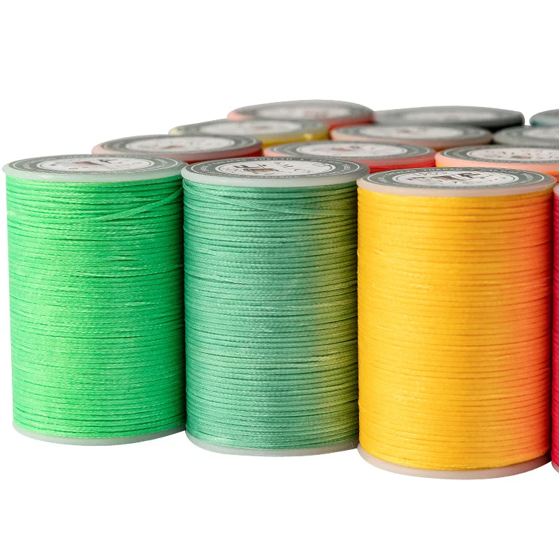 0.8/1.0mm Flat Waxed Threadfor Hand Made Decoration Bracelet Necklace Rope Polyester Cord String Leather Sofa Seat Sew Thread