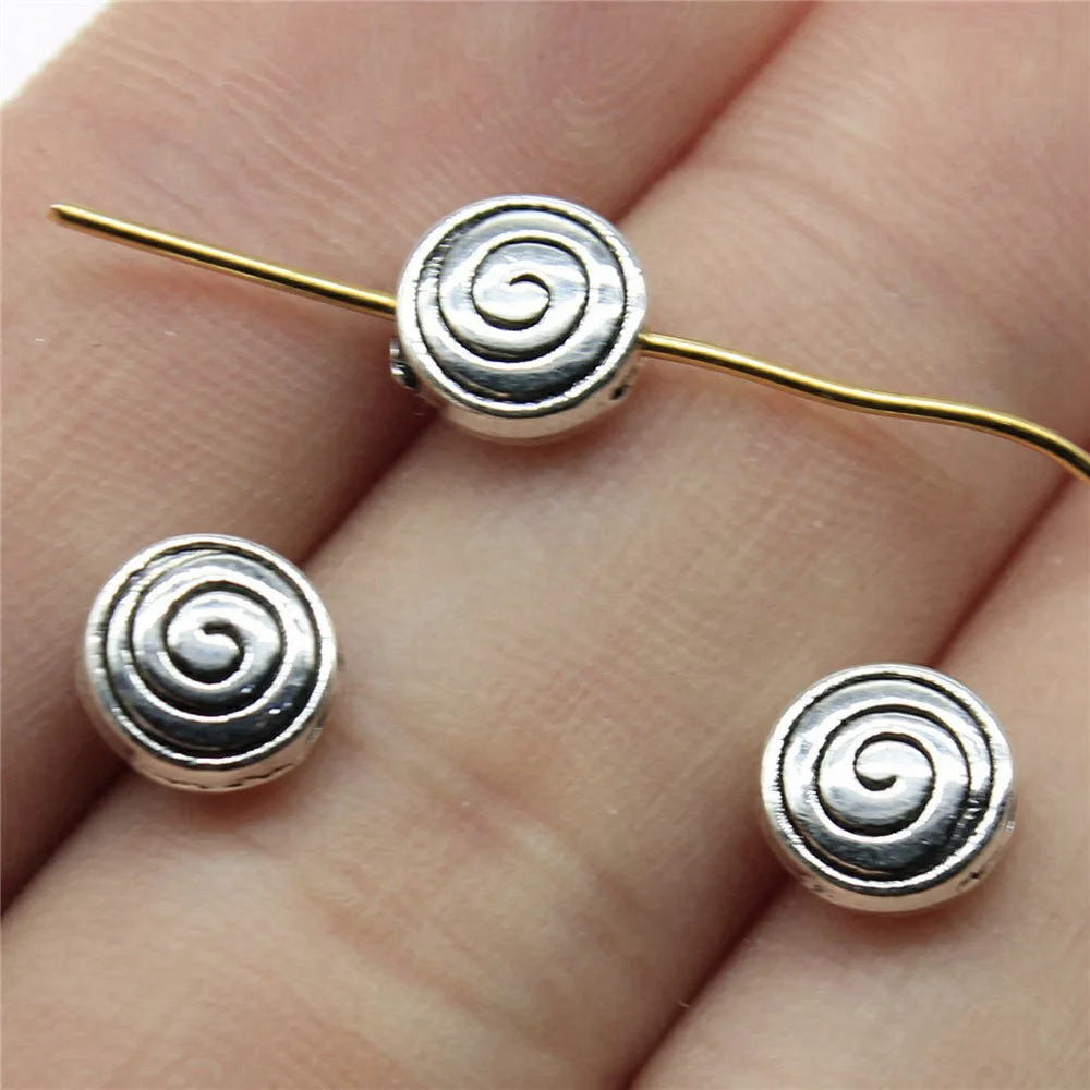 Supplies For Jewelry Whirlpool Beads Thread Beads Small Hole Spacers Beads Wholesale Pendant 10pcs