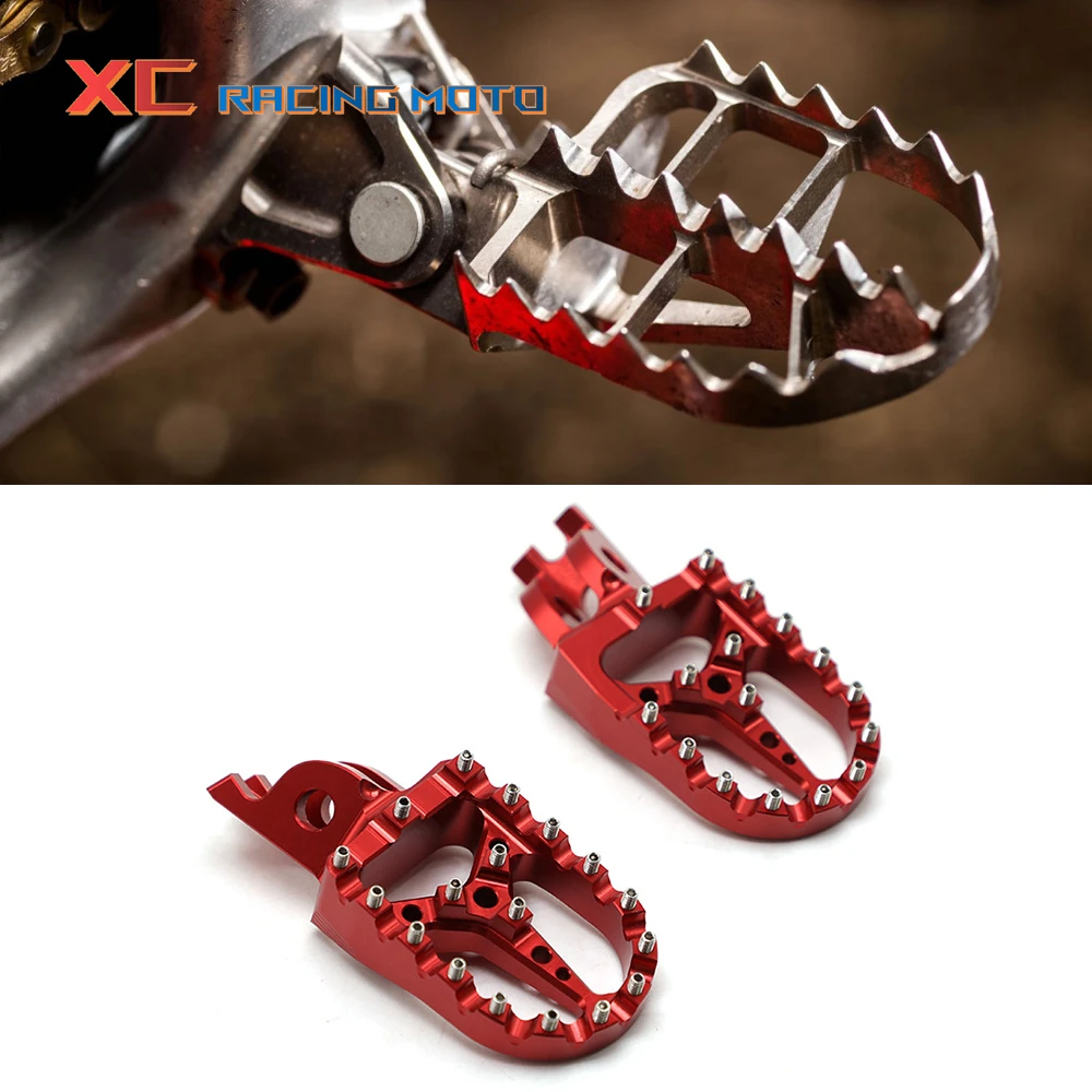 

Motorcycle CNC Billet MX Foot Pegs Rests Pedals Footpegs For Honda CR125R CR250R CRF150R CRF250R CRF250X CRF450R CRF450X CRF450L