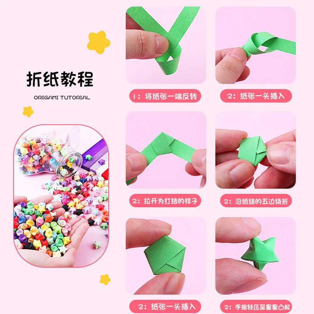 540 hojas de tiras de papel de estrellas de Origami, 27 colores, papeles plegables, estrella de la suerte colorida de doble cara, manualidades DIY, manualidades, hacer decoración del hogar