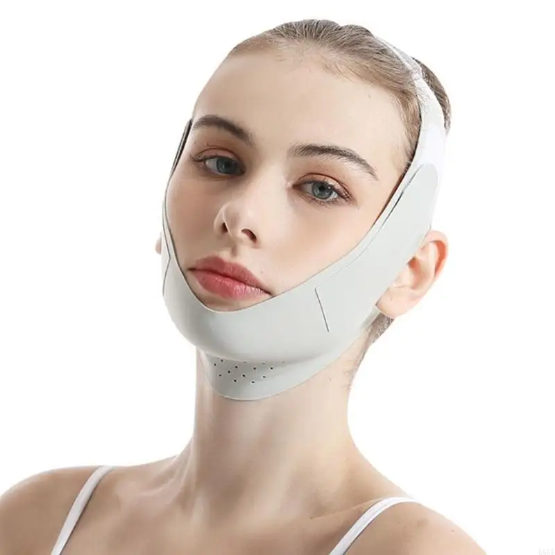 E65F V Line Mask Double Chin Reducer การยกหน้าเข็มขัด V รูปร่างหน้าซีดหน้ากาก Slimming Mask