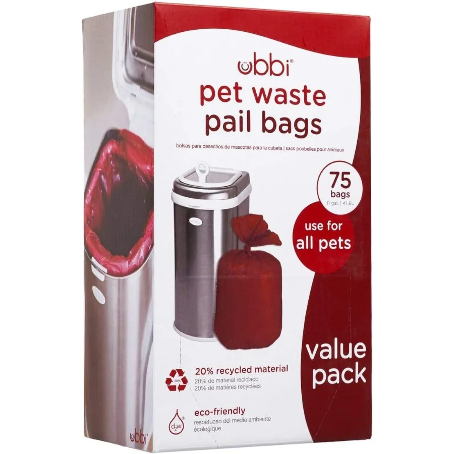 

Pet Waste Pail Bags Cat Litter Box Cleaning Solution 75 Count Value Pack