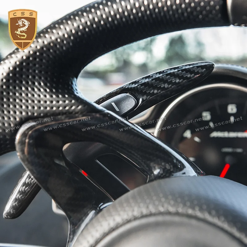 Car AccessoriesCarbon Fiber Car Steering Wheel Decoration Trim Suitable For McLaren MP4-12C Carbon Fiber Interior