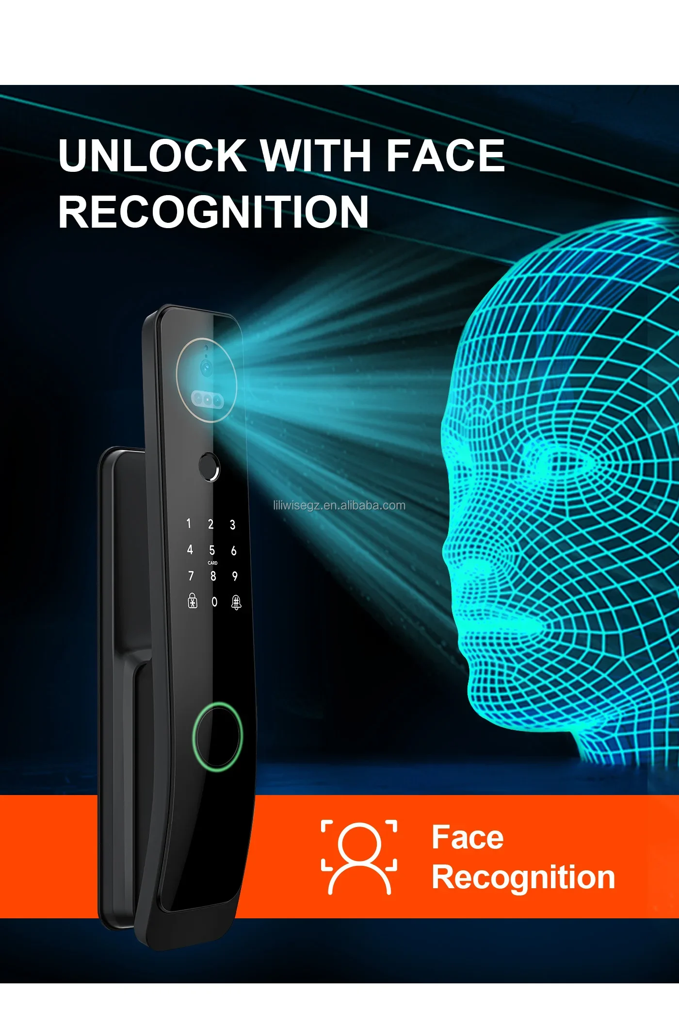 Gesichts erkennung Türschloss voll automatischer biometrischer Finger abdrucks canner Augen scanner Smart Kamera Türschloss