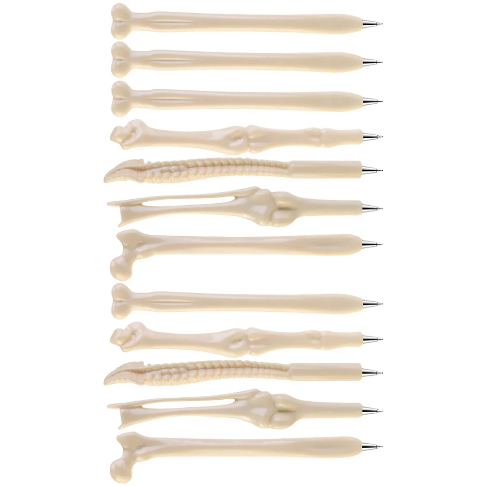 

12pcs Bone Shaped Ballpoint Creative Design Party Pens Unique Bone Pens For Students Classroom Accessories Lightweight