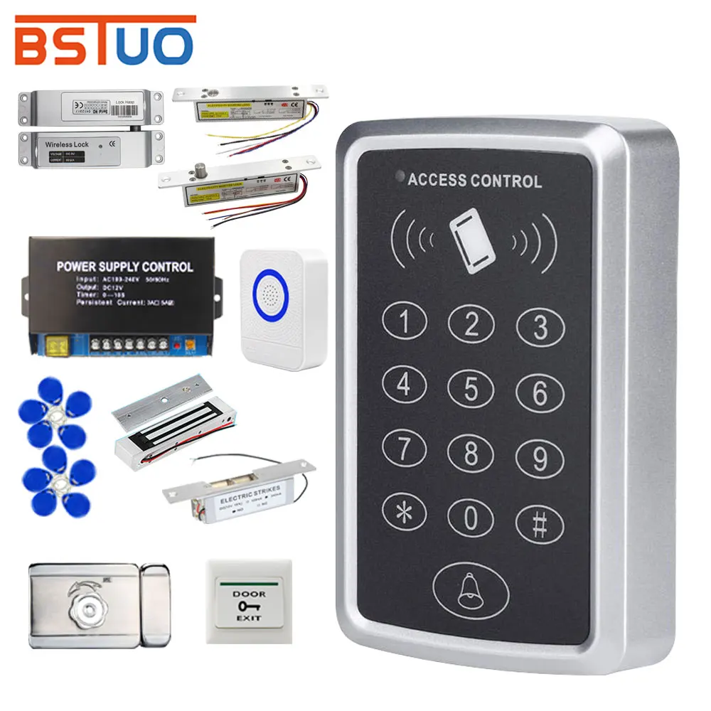 

Classic Electronic RFID Access Control System Device Security Protection Sets 125k Proximity Card Entry Door Locks Kits Quality