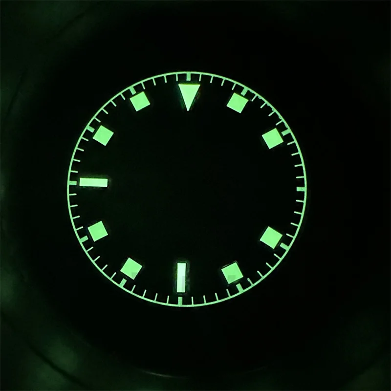 NH35 33,5 мм циферблат часов текстурированный циферблат градиент черный зеленый синий с зеленым C3 светящиеся детали для модификации часов для механизма NH35