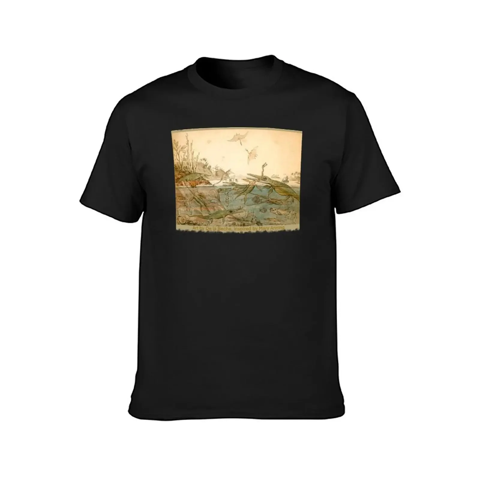 A More Ancient Dorset inspired by Mary Anning’s fossils, art by De La Beche T-Shirt basketball graphic tees t shirts men