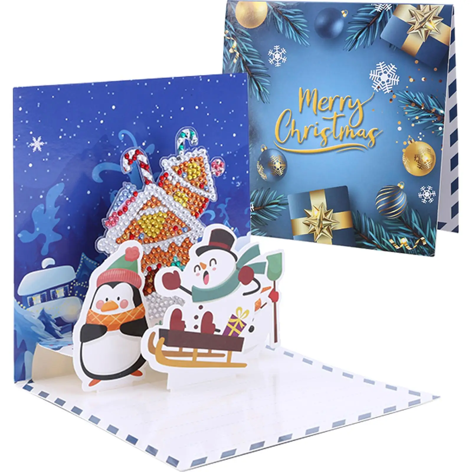 

Набор из 6 открыток для творчества с алмазной мозаикой: новогодние узоры, ручная работа, для Рождества, дней рождения, Дня благодарения и особых случаев