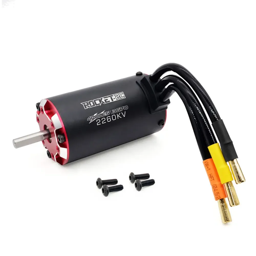 RC Motor Rocket V2 Supersonic Brushless Motor w/ Temp Sensor 3650 3660 3665 3670 3674 for Toys 1/8 1/10 RC Car