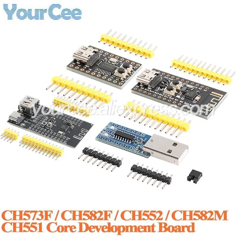5pcs/1pc CH552 Core Development Board CH551 CH582F CH573F CH582M 51 Minimum System Learning Board MCS51 E8051 24MHz CH552T
