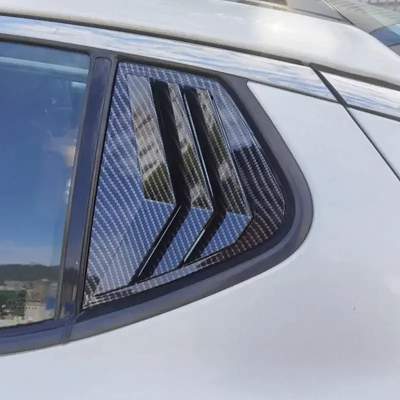 For KIA Optima K5 2011-2015 Car Sticker Rear Louver Window Side Shutter Cover Trim Vent Scoop ABS Carbon Fiber Look Accessories