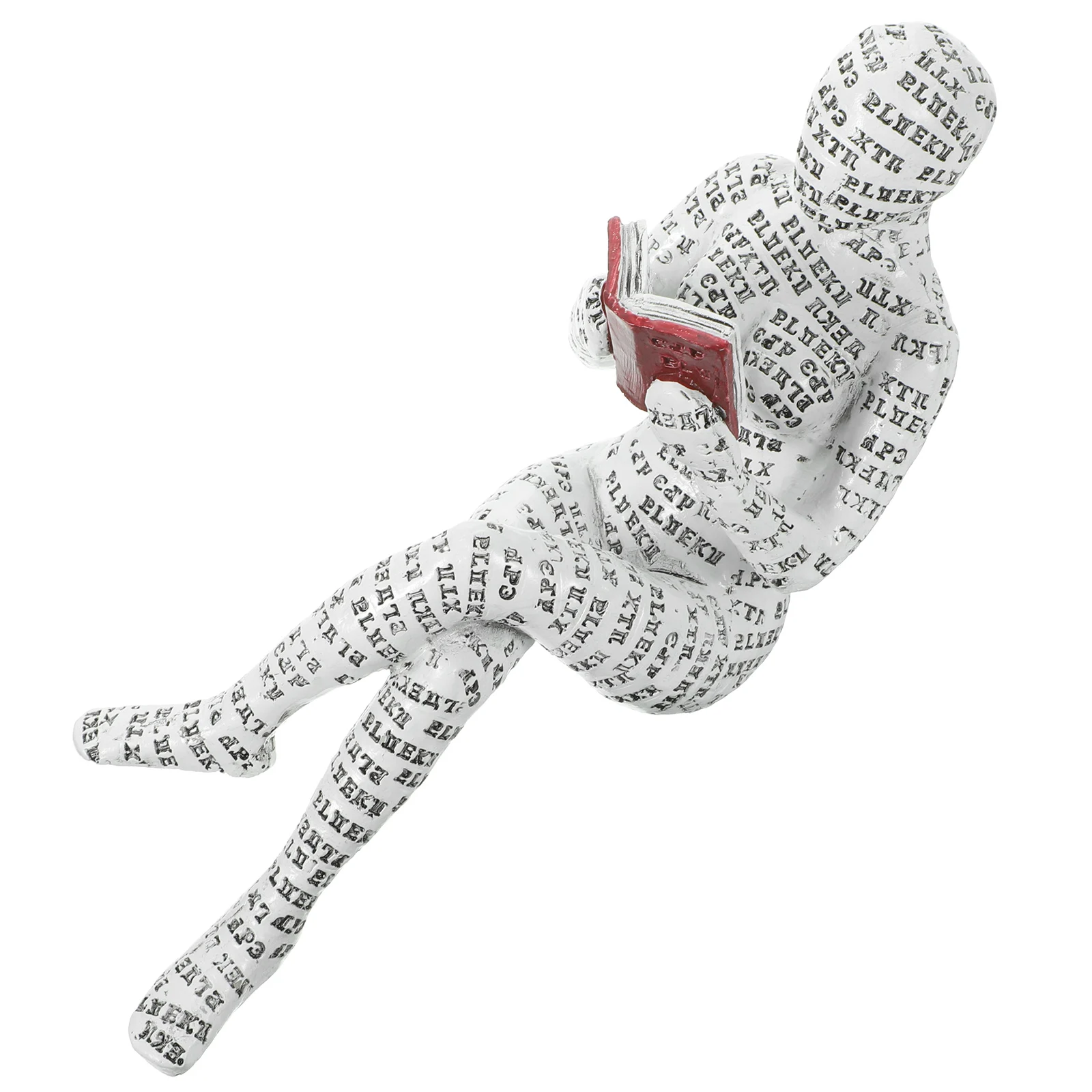 

Resin Reading Woman Statue Decor Figurines Small Statues Home Bookshelf Ornament Abstract Shelf Decor Accessories