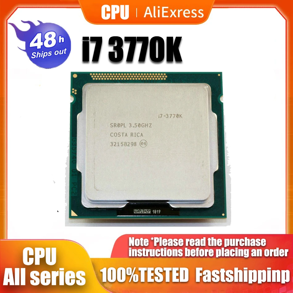 Used  i7 3770K Quad Core LGA 1155 3.5GHz 8MB Cache With HD Graphic 4000 TDP 77W Desktop CPU