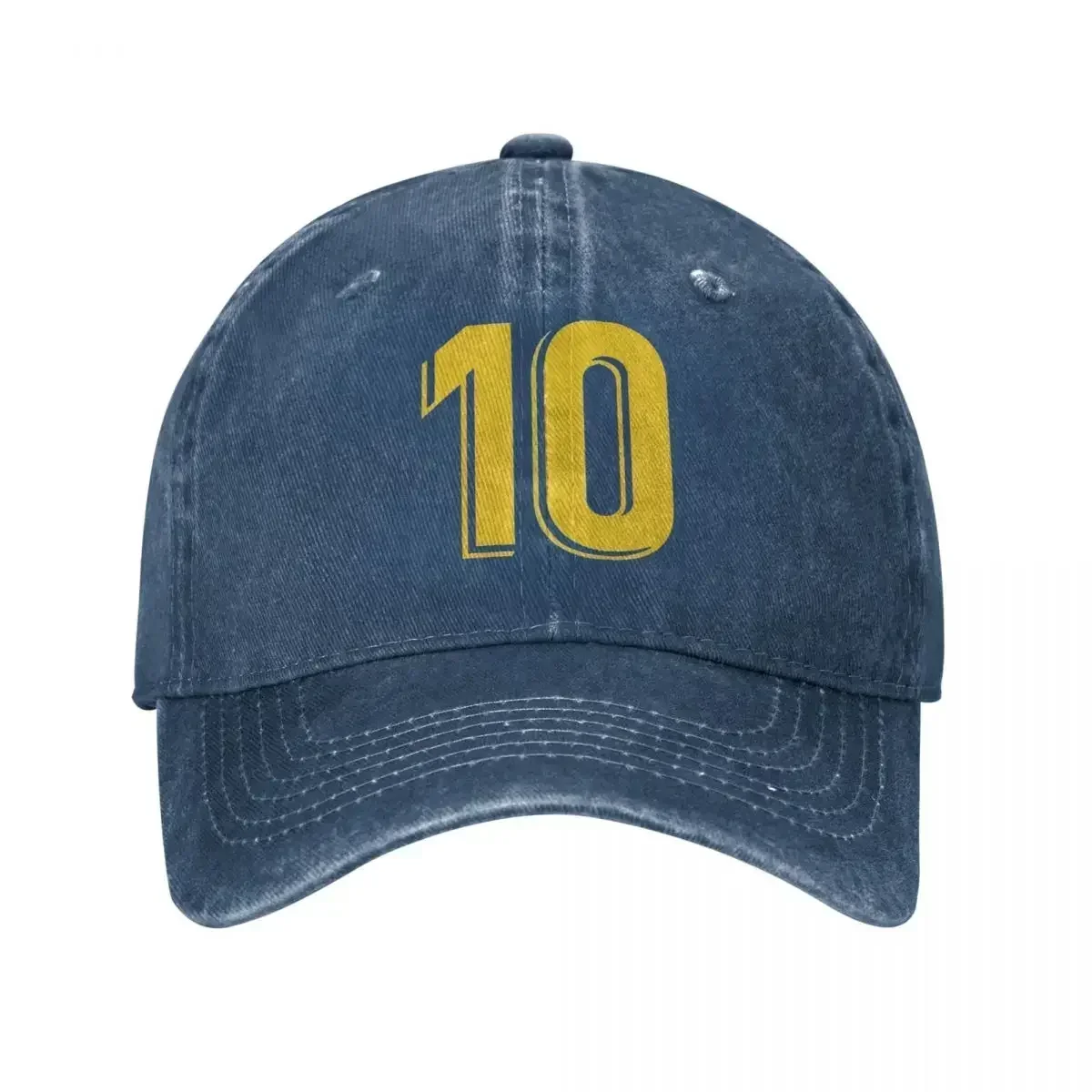 Messi Distressed Denim Hats Outdoor Travel Adjustable Sun Argentina Number 10 Football Soccer Unisex Baseball Cap