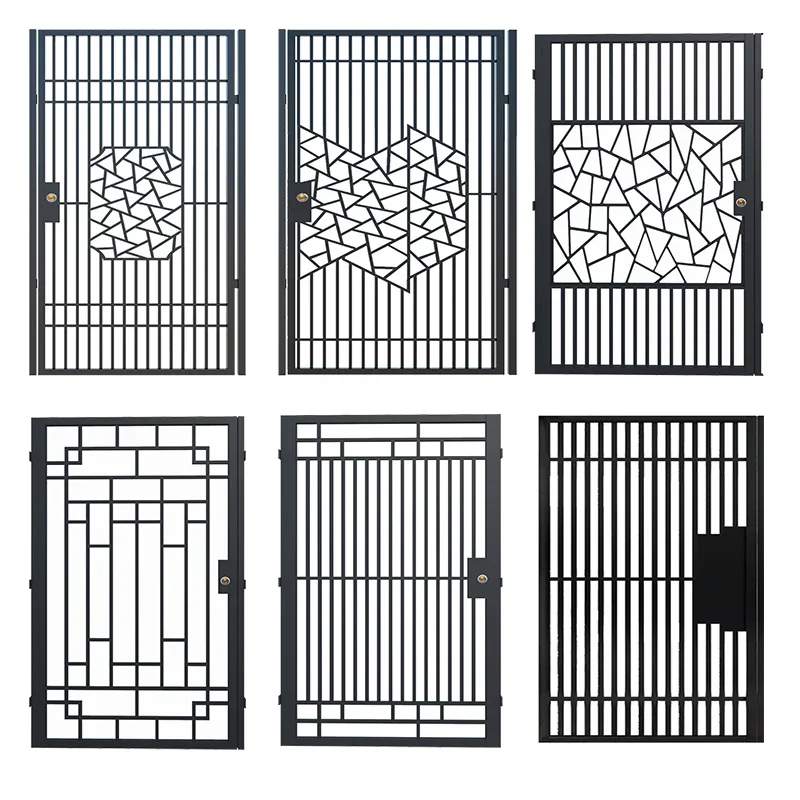 باب حديد منزلي، باب فناء، سياج ريفية، فيلا خارجية، مفردة ومزدوجة #2