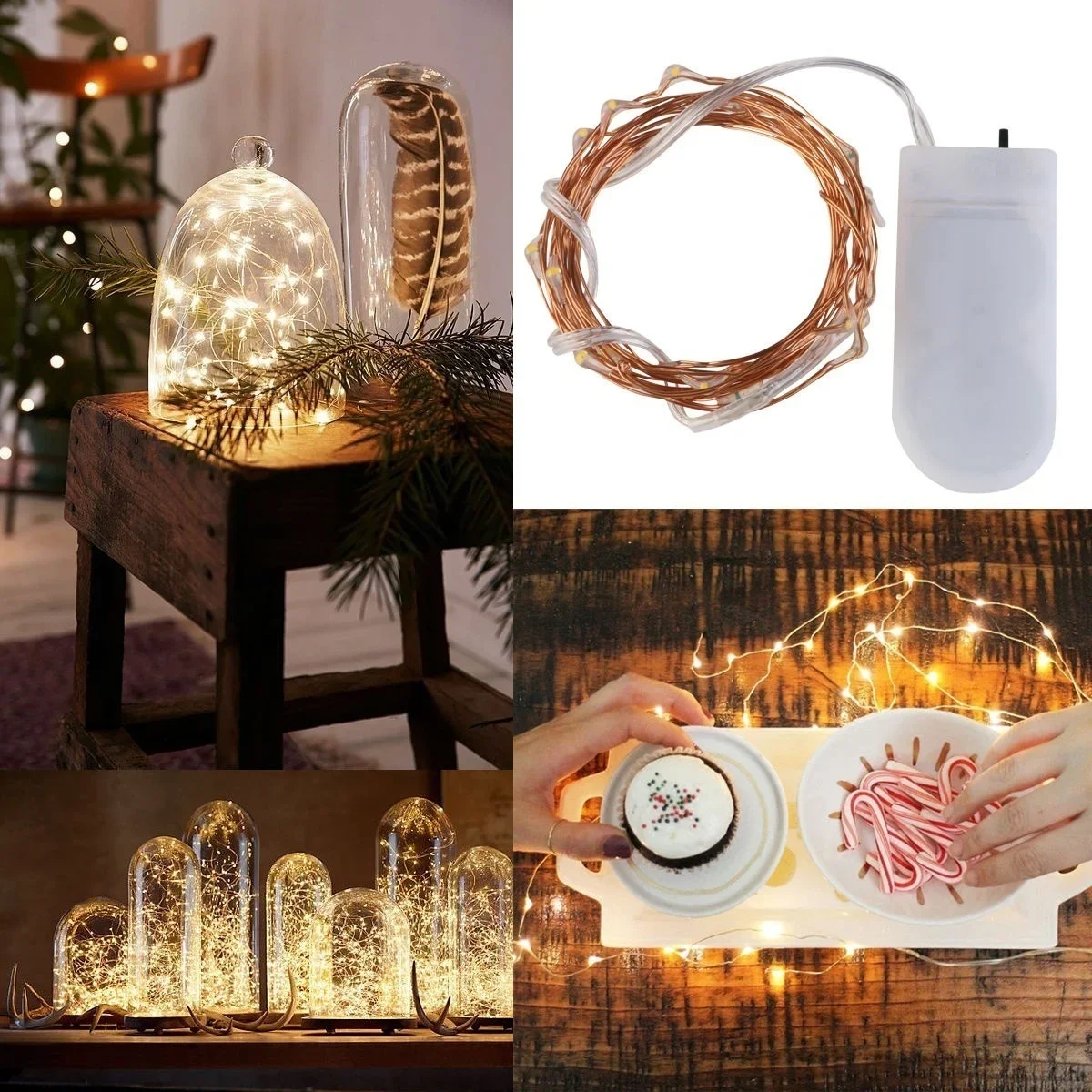 1-5M Battery Powered Decoration LED Copper Wire Fairy String Lights Lamps for Christmas Holiday Wedding Party Fairy Lights