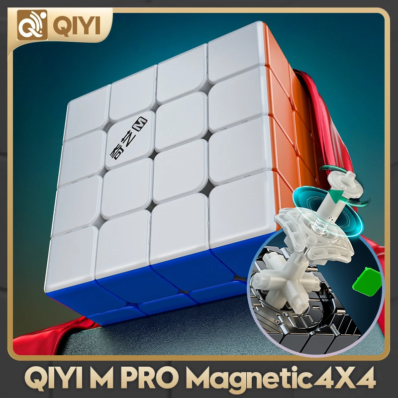

Магнитный магический куб QiYi M Pro 4x4x4, профессиональный 4-скоростной пазл, детские игрушки-фиджеты