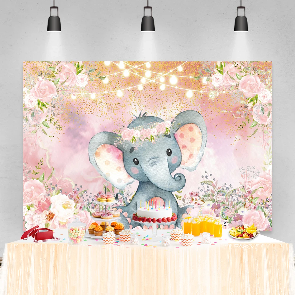 خلفية خشبية على شكل فيل صغير ، صورة شخصية كرتونية ، صورة لحديثي الولادة ، صورة لحفلة عيد الميلاد ، استوديو صور