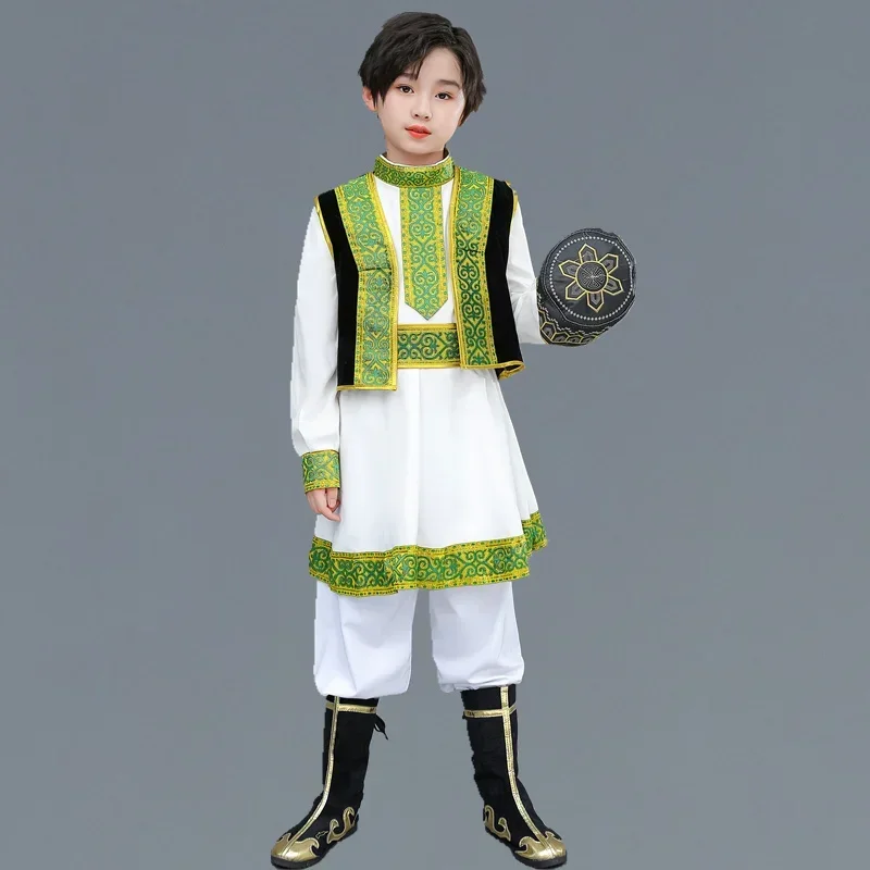 

Детский синьцзян-уйгурский танцевальный костюм Little Guli, костюм для этнических танцев для девочек, Kazak