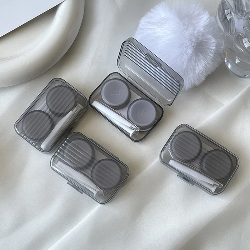 Cute Candy Color Contact Lens Case For Girl Cute Portable Contact Lens Box Kit Beauty Lens Storage Container