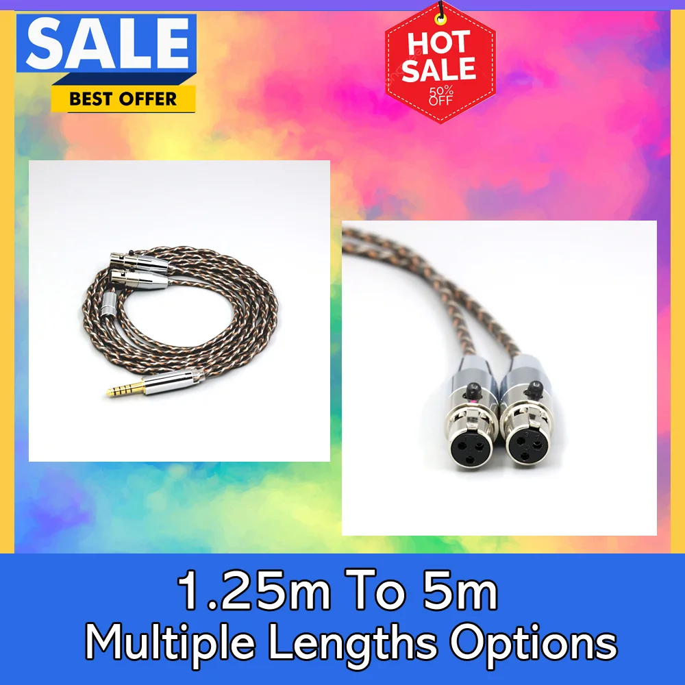 

TypeX 25AWG Litz Shielding 7n OCC Earphone Cable For Abyss AB 1266 Phi TC Dual Mini xlr 3 pin head (amame) LN008882