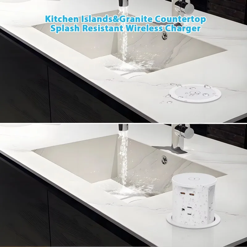 Intelligent waterproof pneumatic lifting pop-up socket kitchen counter