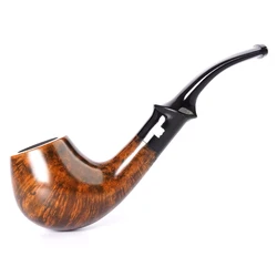 Small SherlockHolmes tobacco pipe, portable apple pipe acrylic curved handle sloping saddle pipe mouthpiece 9mm pipe channel