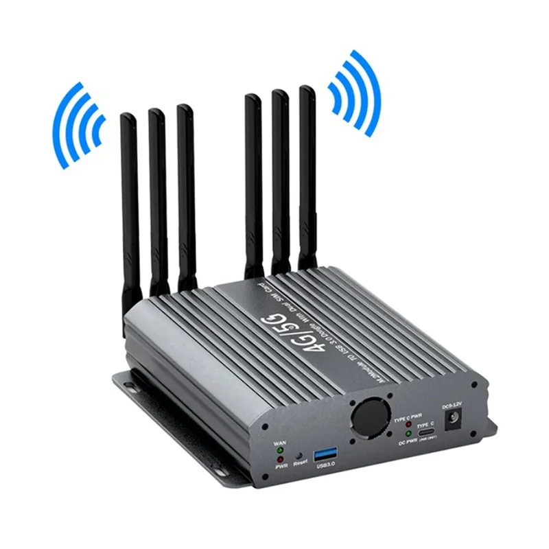 

2X NGFF M.2 To USB 3.0 Adapter Wireless Card Riser Dual Cooling Fans SIM Card Slot For SIM/Micro-SIM/Nano SIM 4G 5G