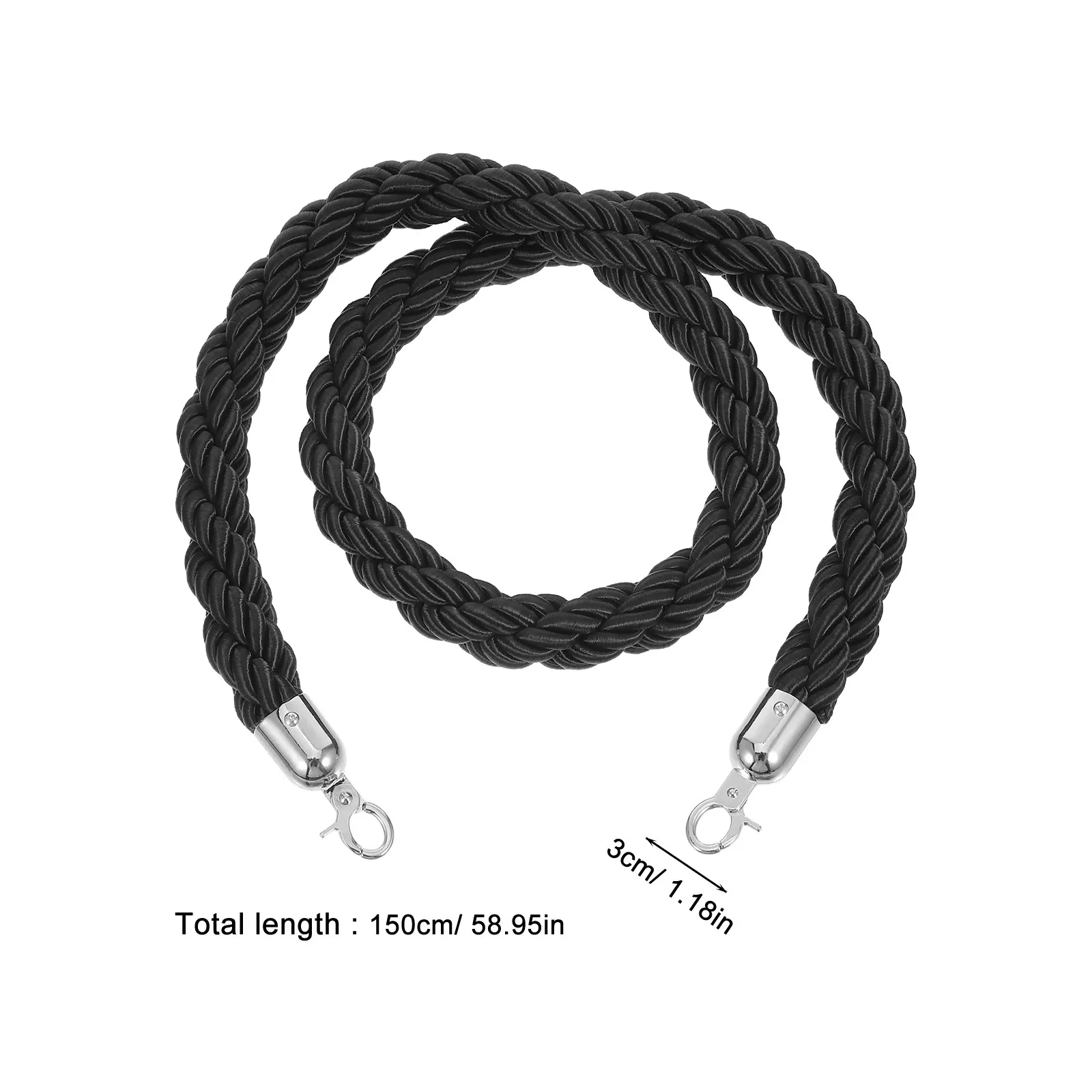 Safety Barrier Rope Warning Cord Hotel Conference Exhibition Crowd Control Stanchion Queue Isolation Tension Rope
