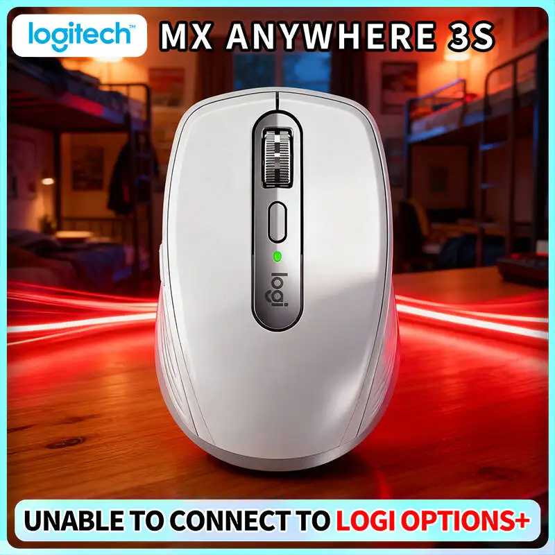 Wireless MX Anywhere 3S - 8000 DPI, Hyper-Scroll, Anti-Slip, Perfect for Flower Exhibition Trip & Business Travel Task