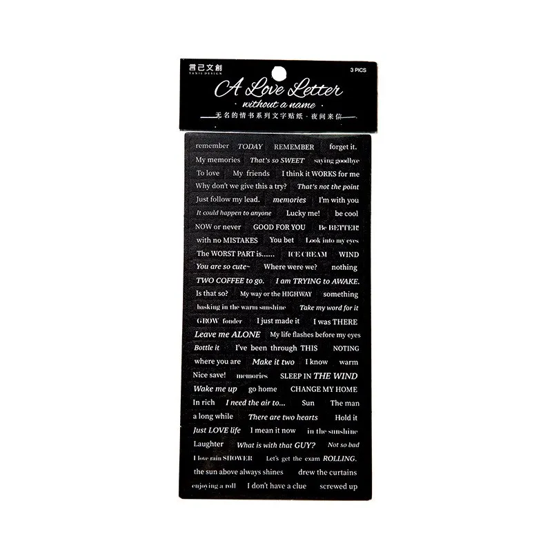 3 Sheets Scrapbook Stickers Journaling Stickers Aesthetic Quote Stickers For Scrapbooking Supplies Crafts Card Making