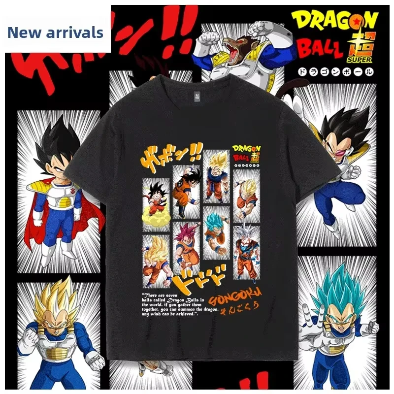 Camiseta de Verano de Manga Corta para Hombre, Diseño de One Piece 2026, con Personajes como Sun Wukong, Vegeta, Demon Buo y Frisa, Super Moderna y Versátil
