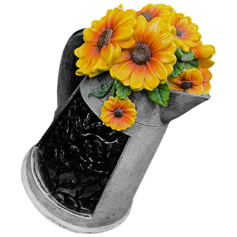 

Powered Garden Statue Kettle Resin Outdoor Lawn Lamp Weatherproof Durable Decoration Porch Aisle Solar Light Yard Garden Decor