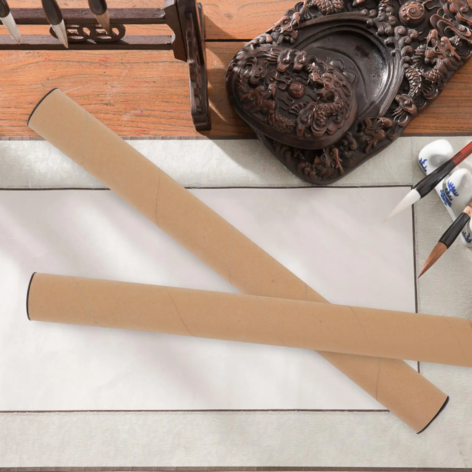 10 Pcs Calligraphy and Painting Mail Shipping Paper Tube Plastic Cardboard Poster