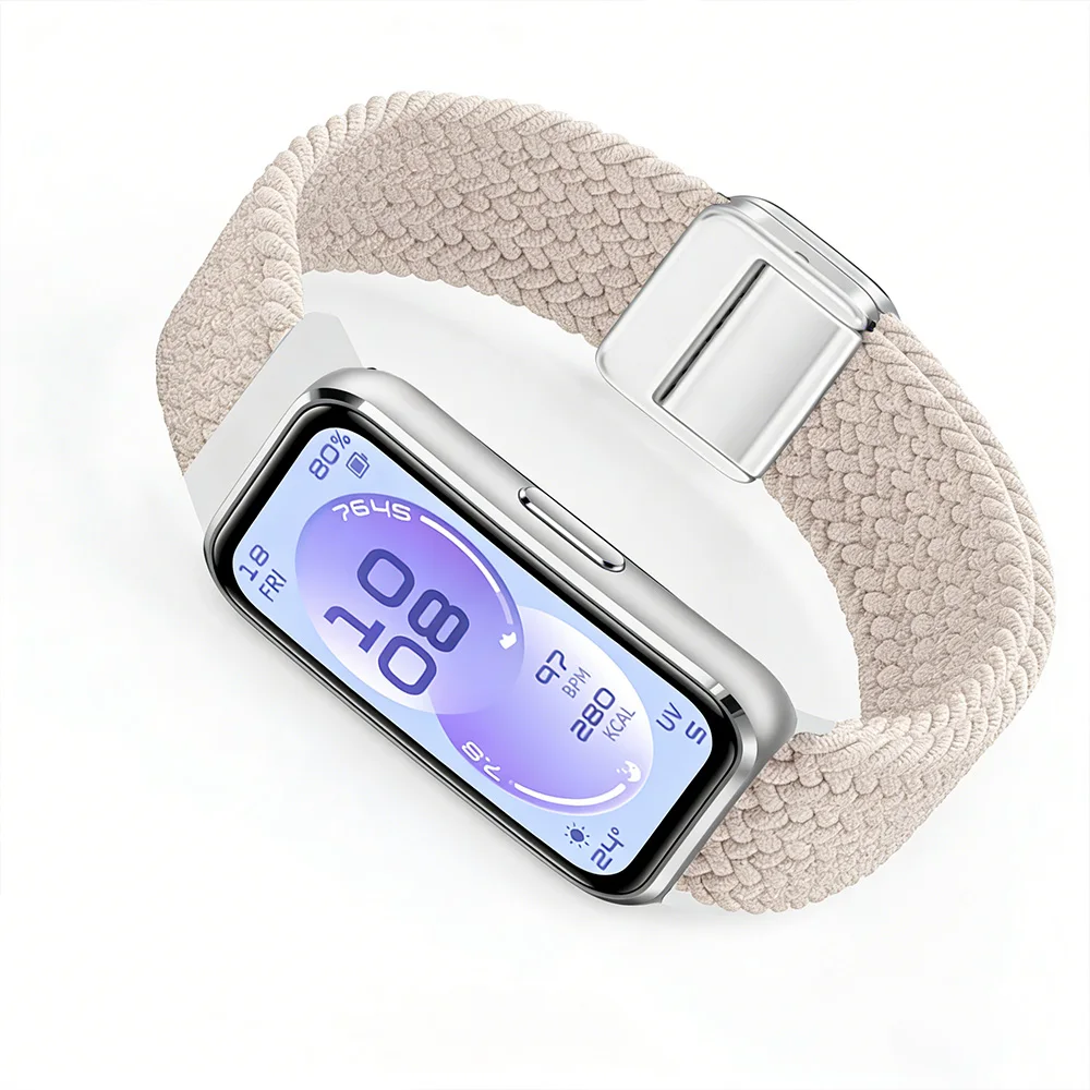 Magnetisches geflochtenes Armband für Huawei Band 11/11Pro, buntes Sportarmband für Huawei Band 10/9/8 Smartwatch, elastisches Armband, Correa
