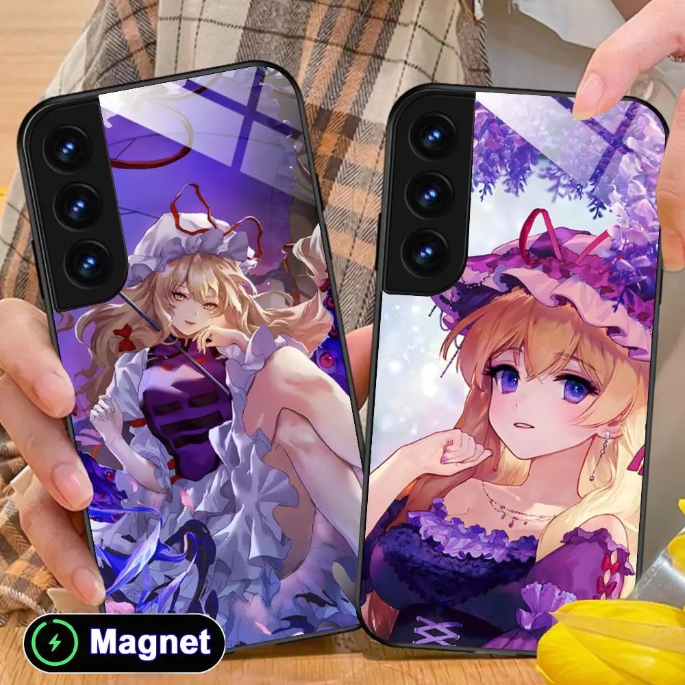 Touhou Yukari Yakumo Phone Case for Samsung Galaxy S26 S25 S24 S23 S22 S21 S20 Note20 Plus FE Ultra Glass Magnet Cover