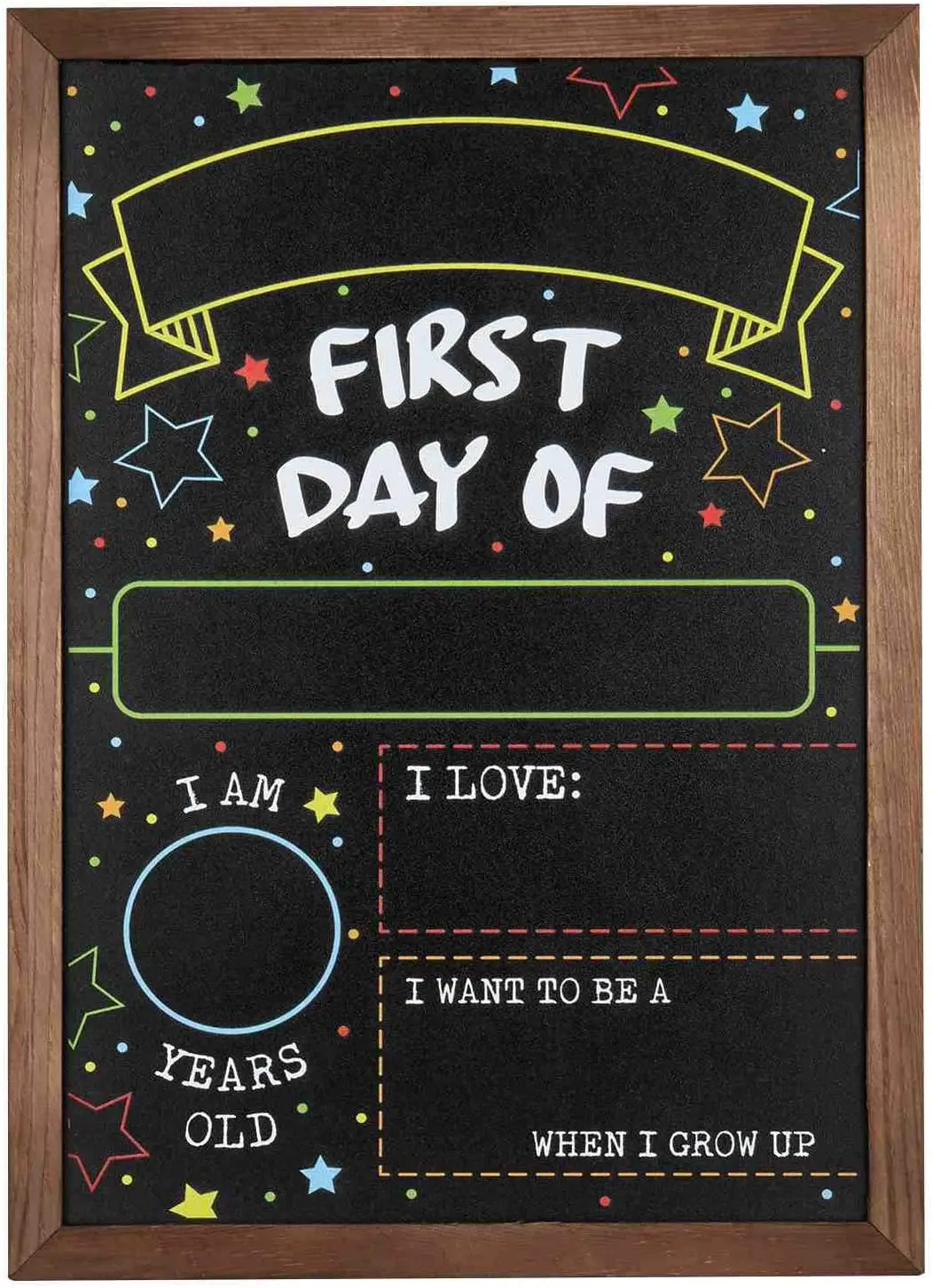 

First & Last Day of School Chalkboard Double Sided Sign 14x10