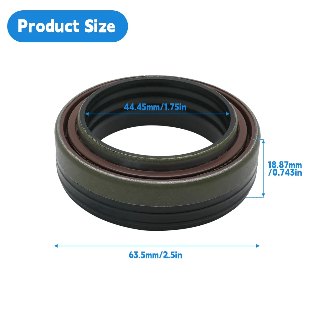 DMHUI Tractor Front Deflection Axle 3699802M2 Seals Fit Massey Ferguson, KASET Type FKM NBR Rubber Oil Seal 44.45x63.5x18.87mm