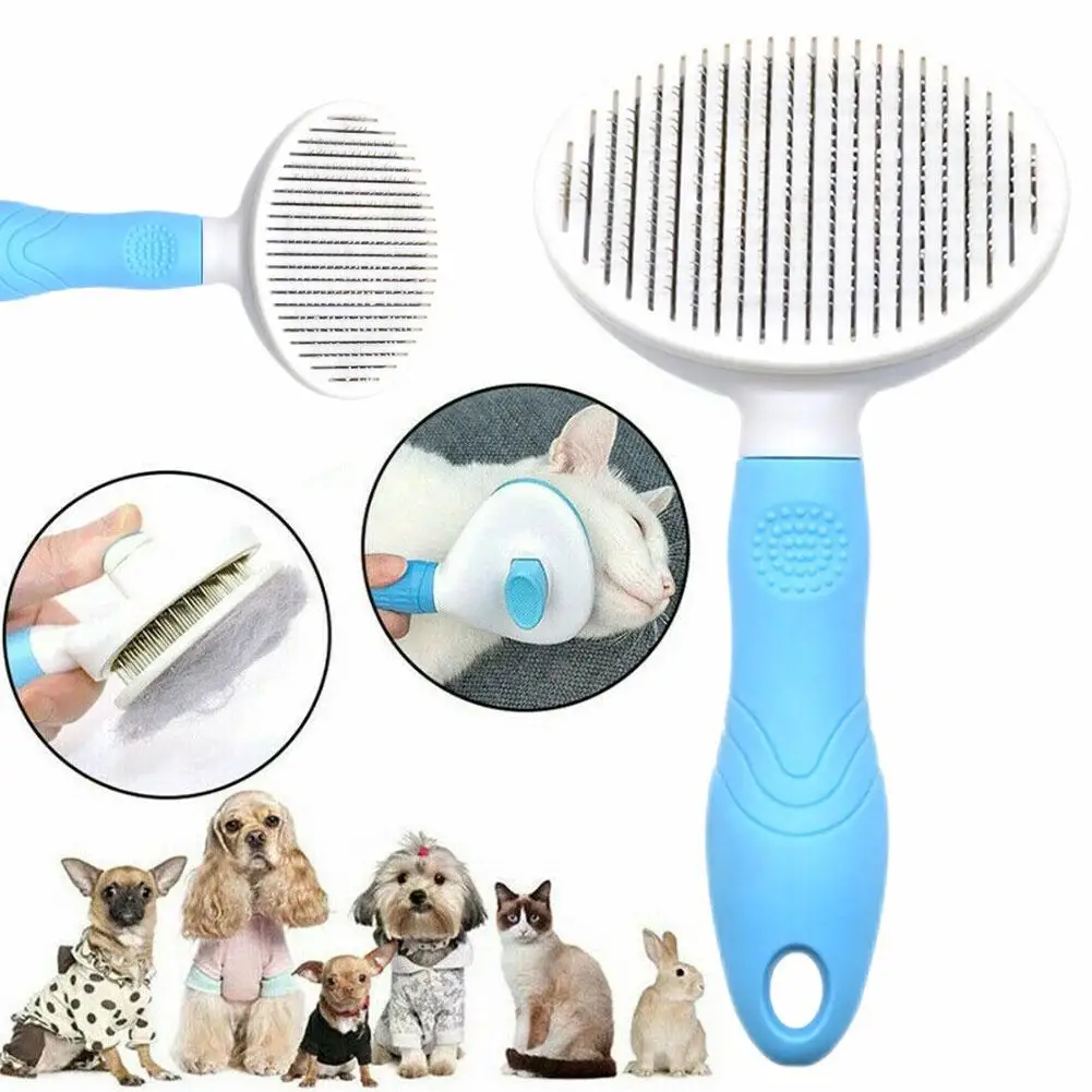 Pet Shedding Brush Cat & Dog Shedding Non-Slip Brush Massage Gentle Grooming Tool Painless Supplies Grooming Comfortable Pe R8Q9