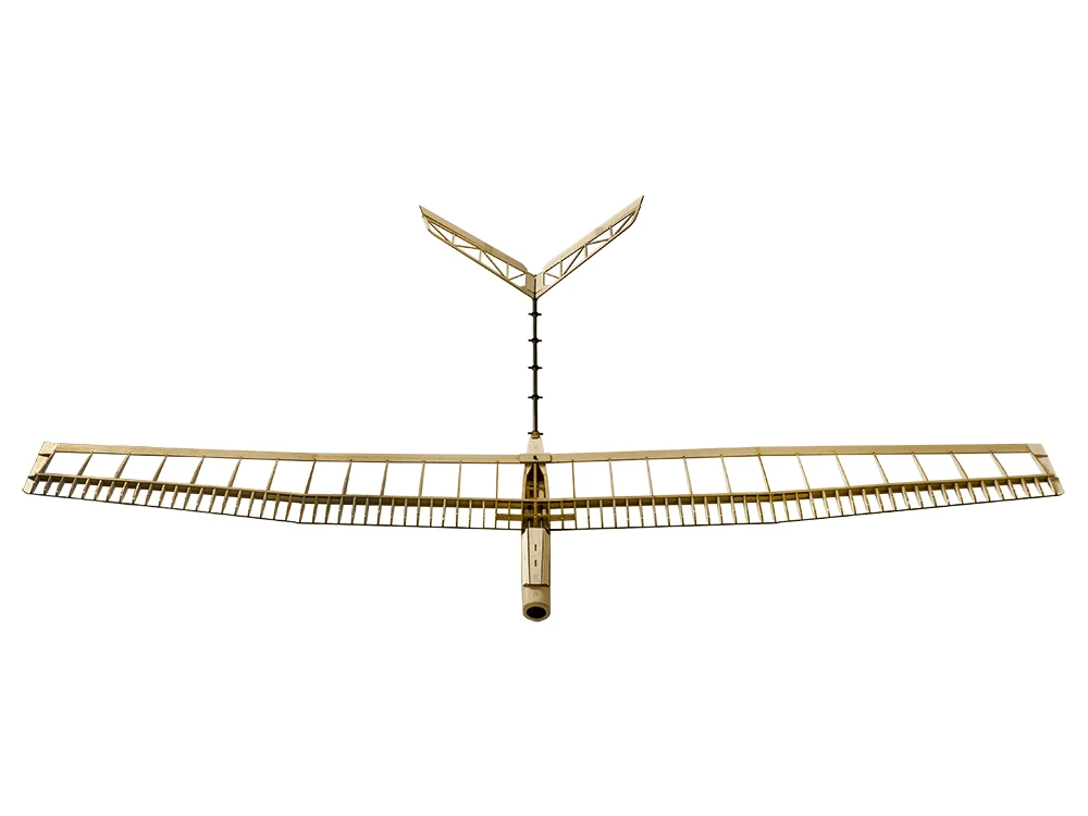 DW Hobby U-ZI 1400mm Glider Kit – 55in Balsa Wood F14 w/Motor & Folding Prop