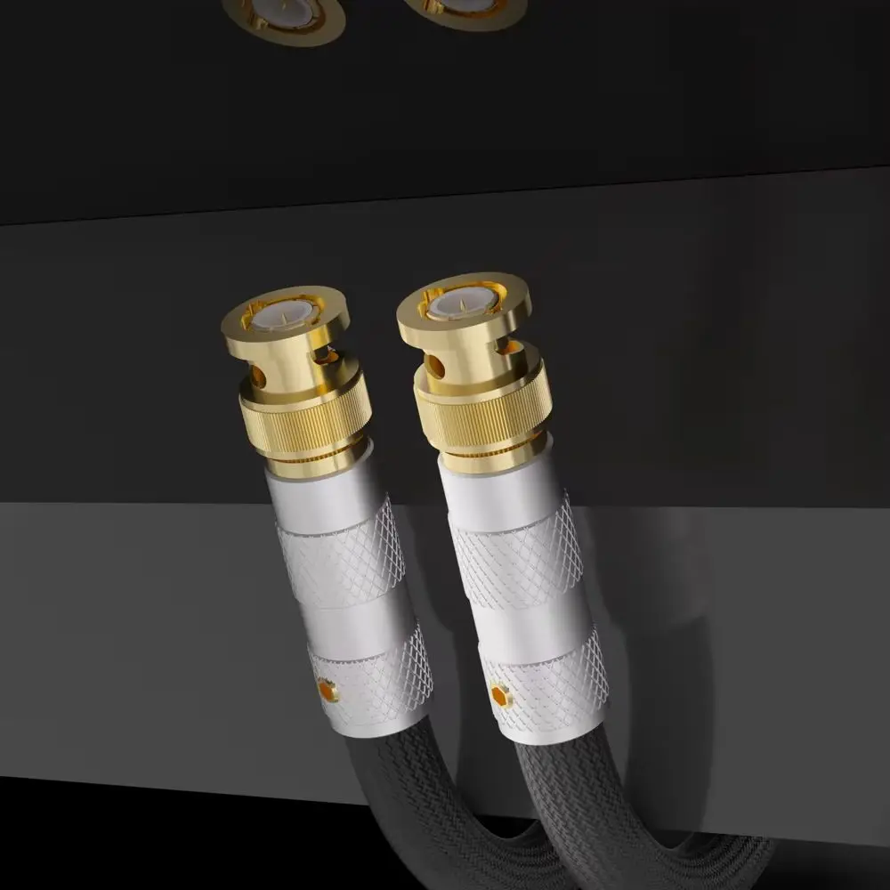 Preffair Silver-Plated BNC Cable 75Ohm BNC to BNC/RCA Cable Coaxial Line for CCTV DVR SDI HD-SDI Camera Video AV