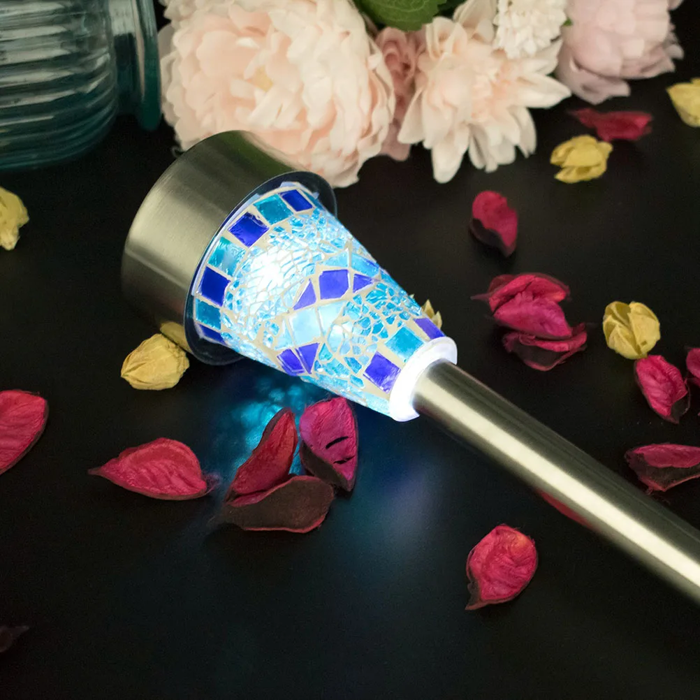 

3 Pcs Solar Powered Mosaic Lamp for Yard Garden Pathway Decor Automatic LED Light Waterproof Outdoor Landscape Lighting