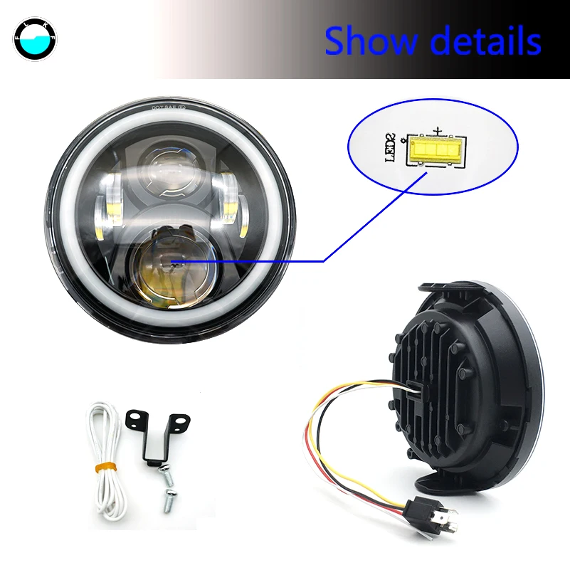 Newest 7 inch LED Full Halo Headlights  7\