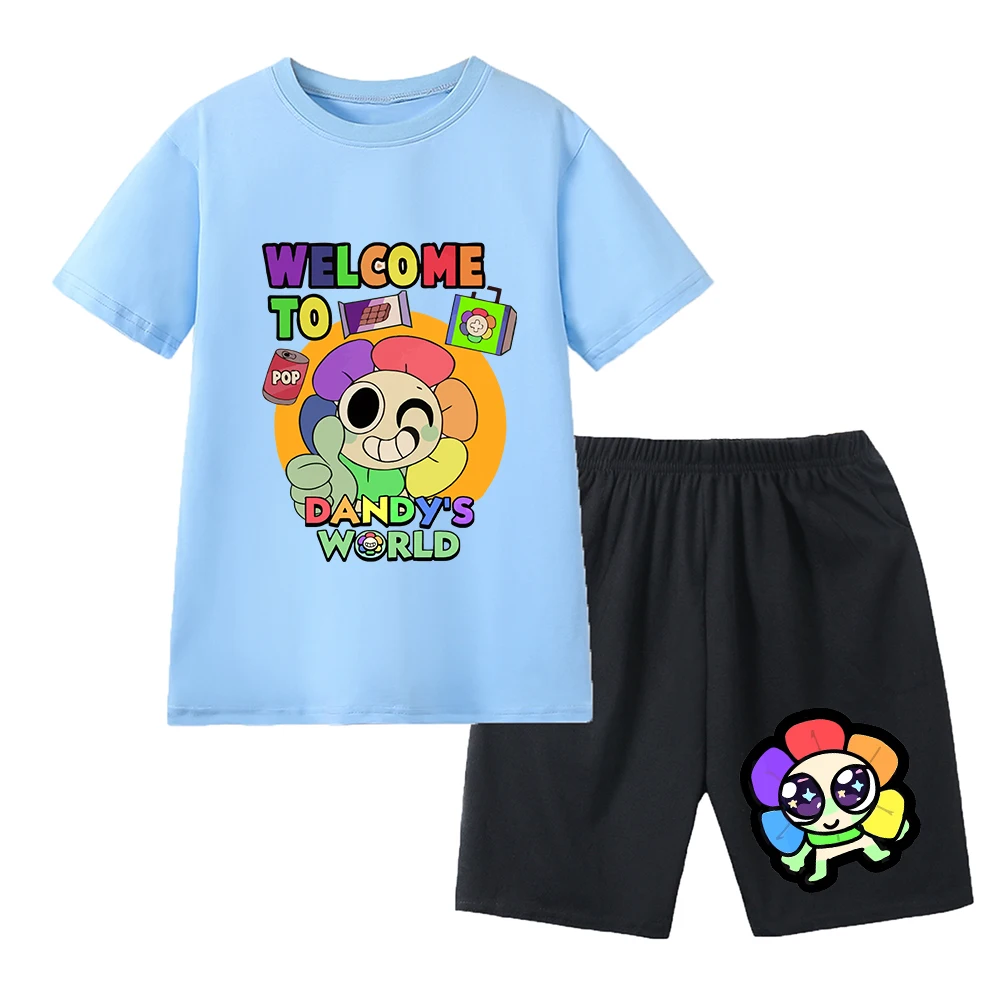 Wish Asha-Conjunto de ropa para niños, camiseta del mundo Dandys para niñas, traje para niños, disfraz de Cosplay Dandy, camiseta de manga corta, regalo corto de 2 uds.