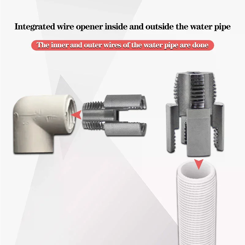 [1/2inch 3/4inch PPR/PVC Water Pipe Threader Tapping ToolInternal Thread External Thread Integrated Water Pipe Wire Opener]