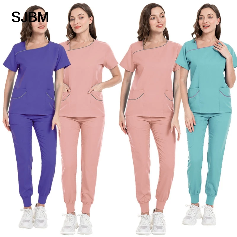 病院 サロン クリニック 仕事用 医療サービス スーツ 新しい伸縮性のある女性看護師スクラブセット 美容院看護師ユニフォーム