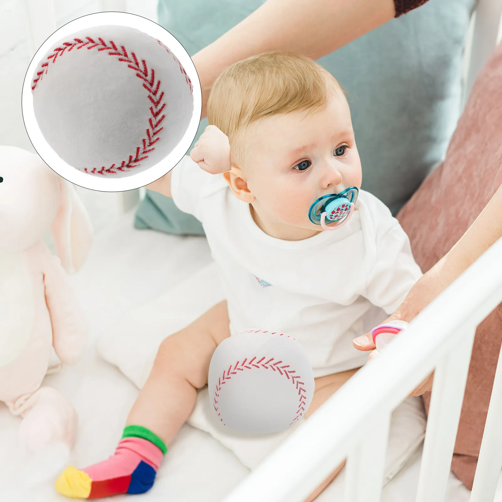 

2Pcs Baseball Pillow Soft Stuffed Cushion for Home Office Car Kids Room Decor Sports Theme Throw Pillow Baseball